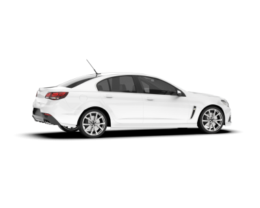 Beyaz arka planda izole edilmiş beyaz lüks araba.