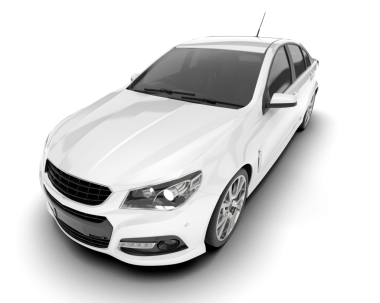 araba beyazda izole edildi