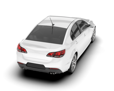 beyaz arka planda modern beyaz araba