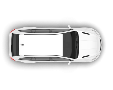 Beyaz arkaplanda izole edilmiş bir arabanın 3 boyutlu görüntülenmesi