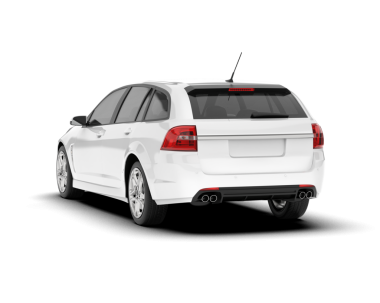 Araba beyaz arka planda izole edilmiş. 3d illüstrasyon - oluşturma