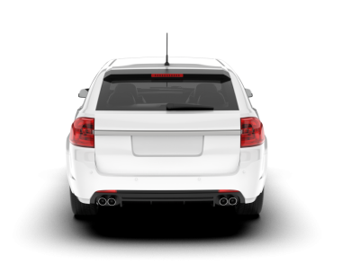 Beyaz arazi aracı beyaz arka planda izole edilmiş. 3d illüstrasyon