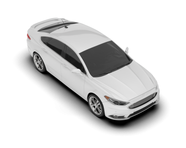 Sedanlı beyaz lüks bir araba. yan görünüm