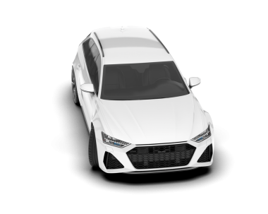 Stüdyoda beyaz arka planda gölgeli 3 boyutlu araba görüntüsü..