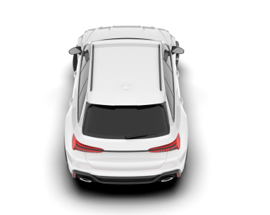 Modern araba. Beyaz arka planda izole edilmiş. 3d illüstrasyon.