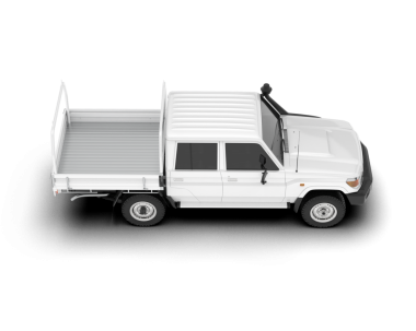 Beyaz arka planda izole edilmiş modern beyaz kargo kamyonu. 3d resimleme