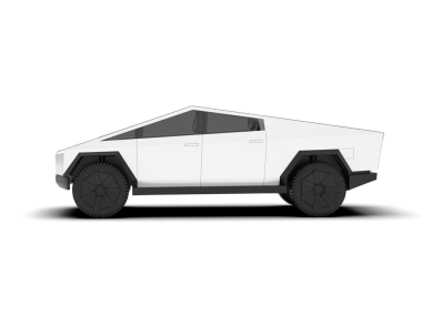 Beyaz arka planda izole edilmiş beyaz araba. 3d oluşturma.