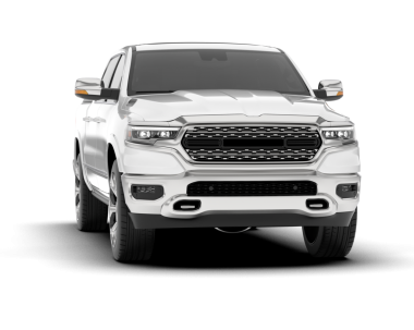 Beyaz lüks SUV arabası arka planda izole edildi