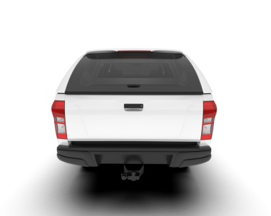 Beyaz ekranlı beyaz araba. 3d illüstrasyon