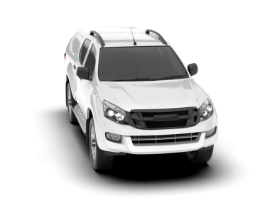 Beyaz arka planda SUV vagonu