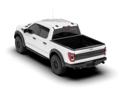 Beyaz arka planda beyaz bir kamyon. yüksek kaliteli fotoğraf