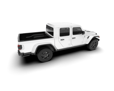 Uzun gölgeli beyaz bir cip. 3d oluşturma.