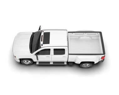 Beyaz arkaplanda beyaz bir minibüs