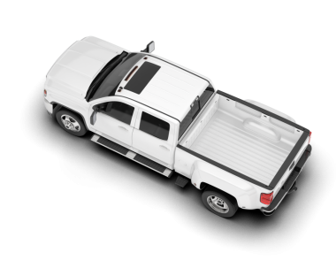 Beyaz arka plan izole edilmiş bir kamyonetin 3 boyutlu görüntüsü