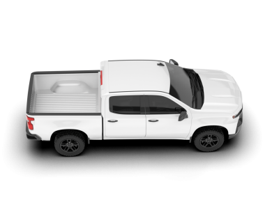 Beyaz beyaz arka planı olan beyaz, modern bir araba. 3d oluşturma