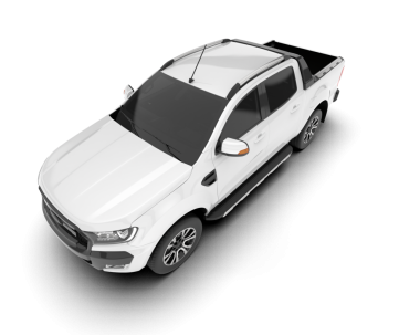 beyaz arkaplanda gerçekçi bir araba