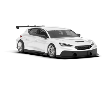 Gerçekçi bir araba. - Araba. Beyaz arkaplanda izole edilmiş resim.