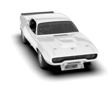 Modern araba beyaz bir arabada izole edilmiş..