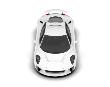Beyaz arka planda modern bir araba. 3d oluşturma
