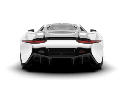 beyaz modern araba izole