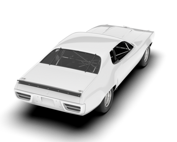 gerçekçi 3 boyutlu spor araba çizimi