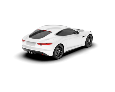 beyaz arkaplanda izole edilmiş gerçekçi araba