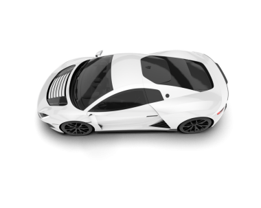 Modern araba beyazda izole edilmiş. 3d oluşturma.