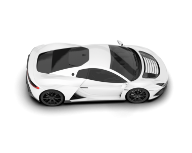 Beyaz spor araba izole edilmiş vektör çizimi. yan görünüm.