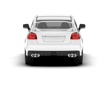 Araç sedanı beyaz arkaplanda izole edildi - 3 boyutlu illüstrasyon