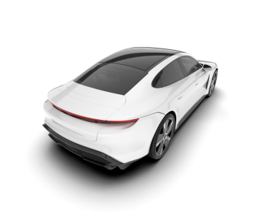 Modern elektrikli araba. 3d oluşturma