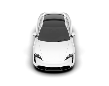 Kendi tasarımınız için boş alanı olan beyaz modern bir araba. 3d illüstrasyon