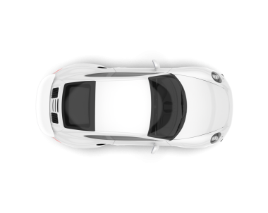 Siyah araba Üstten Görünüm