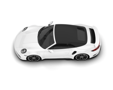 modern araba beyaz arka planda izole edildi. 3 boyutlu çizim - illüstrasyon