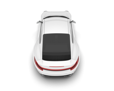 Araç yan görünümü beyaz arkaplanda izole edildi