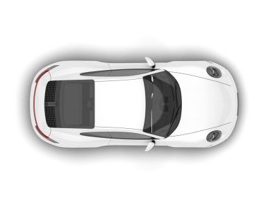 Siyah arabanın üst görünümü