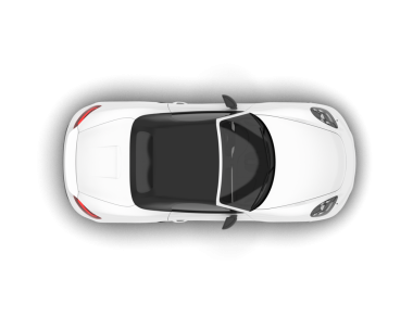 Modern araba üstte.