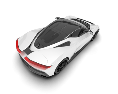 Beyaz lüks spor araba. yüksek kalite 3d oluşturucu