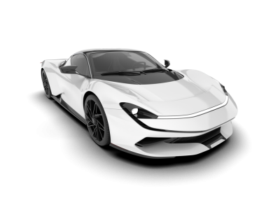 beyaz araba modern spor araba konsepti