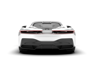 beyaz arkaplanda modern araba