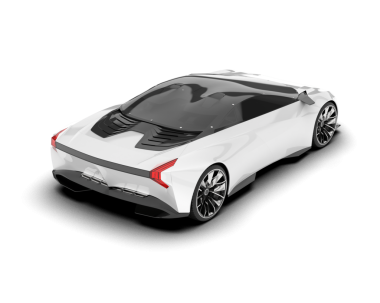 Gerçekçi bir araba. Beyaz arkaplanda izole edilmiş vektör illüstrasyonu