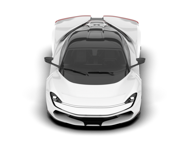 Modern spor araba beyaz arka planda izole edilmiş..