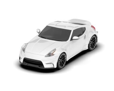 Beyaz spor araba. 3d oluşturma