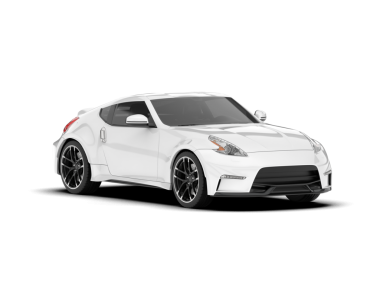 Siyah arka planda beyaz, modern spor araba. 3d oluşturma