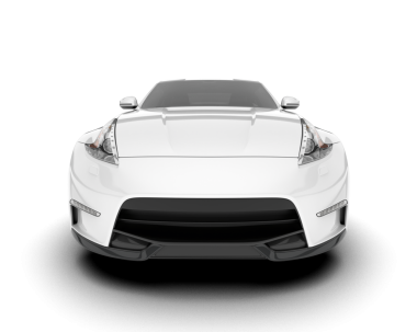 modern araba beyaz arka planda izole edildi. 3 boyutlu görüntüleme