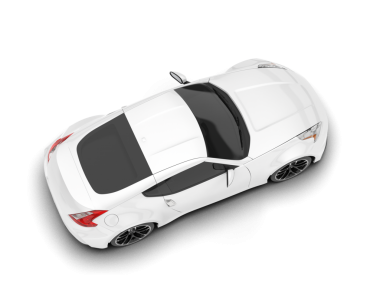 Siyah arka planda beyaz araba