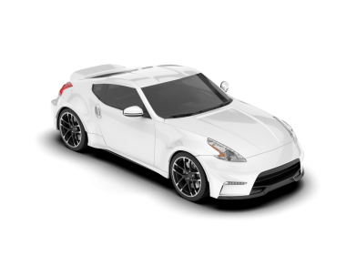 beyaz modern araba izole