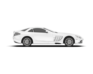 Uzun çizgili beyaz araba.