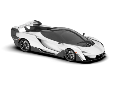 Beyaz arka planda gerçekçi bir araba, 3 boyutlu illüstrasyon