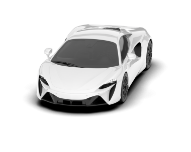Beyaz arka planda izole edilmiş beyaz spor araba. 3d oluşturma