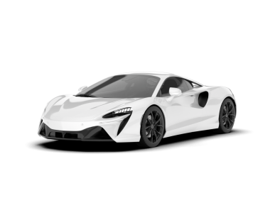 Beyaz arka planda izole edilmiş beyaz spor araba. 3d oluşturma